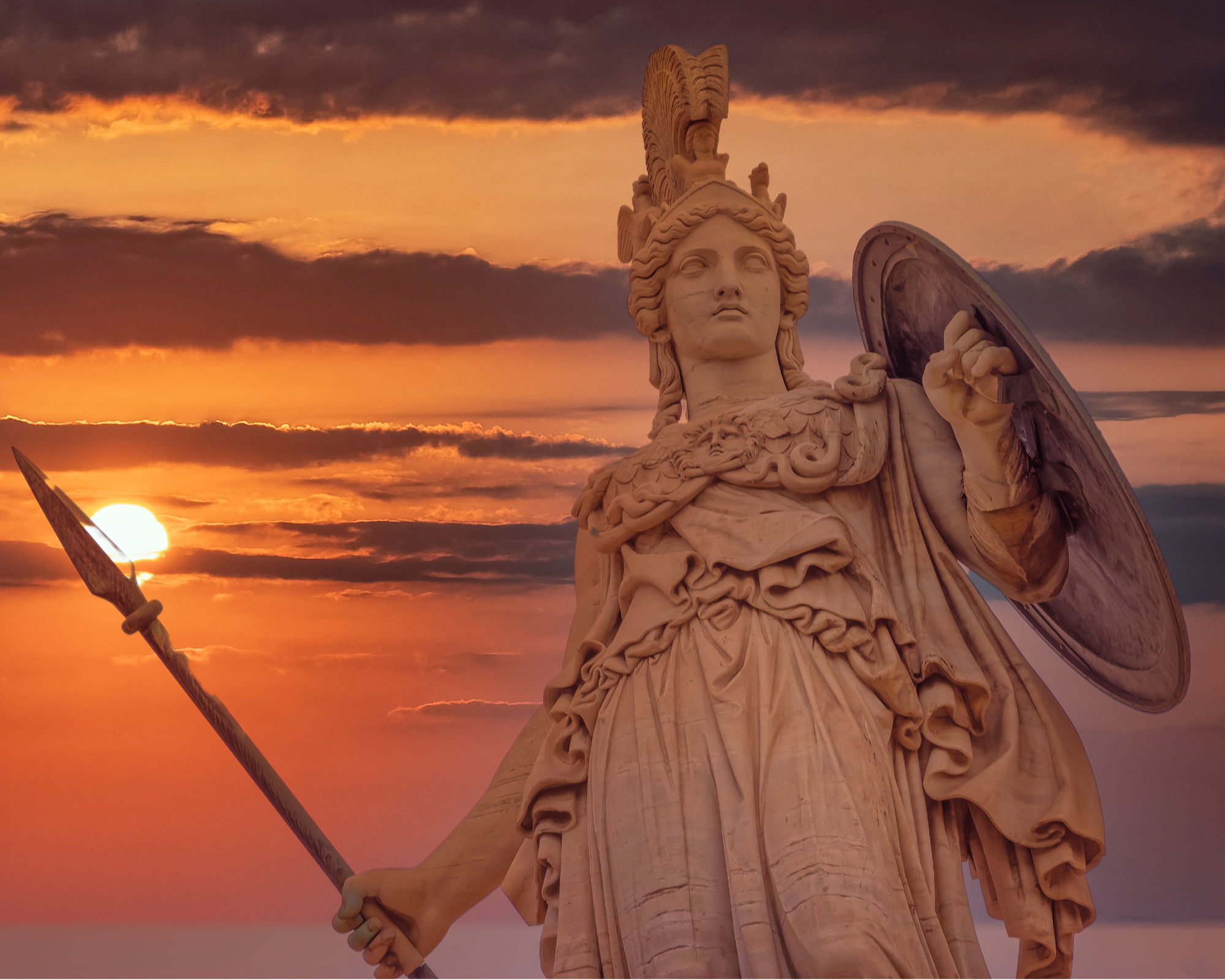greece-statue-sunset